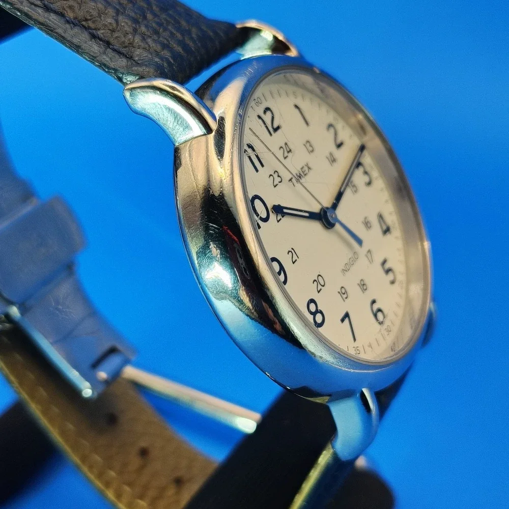 Vintage 2009 Timex Weekender 40mm Mens Quartz Dress Watch NEW strap (No Indiglo)